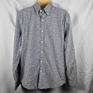 Abercrombie & Fitch Floral Button Up Shirt Mens M‎ Blue Indie Cottagecore